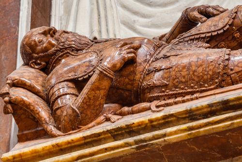 A view of the statue in the Tarnow Cathedral.