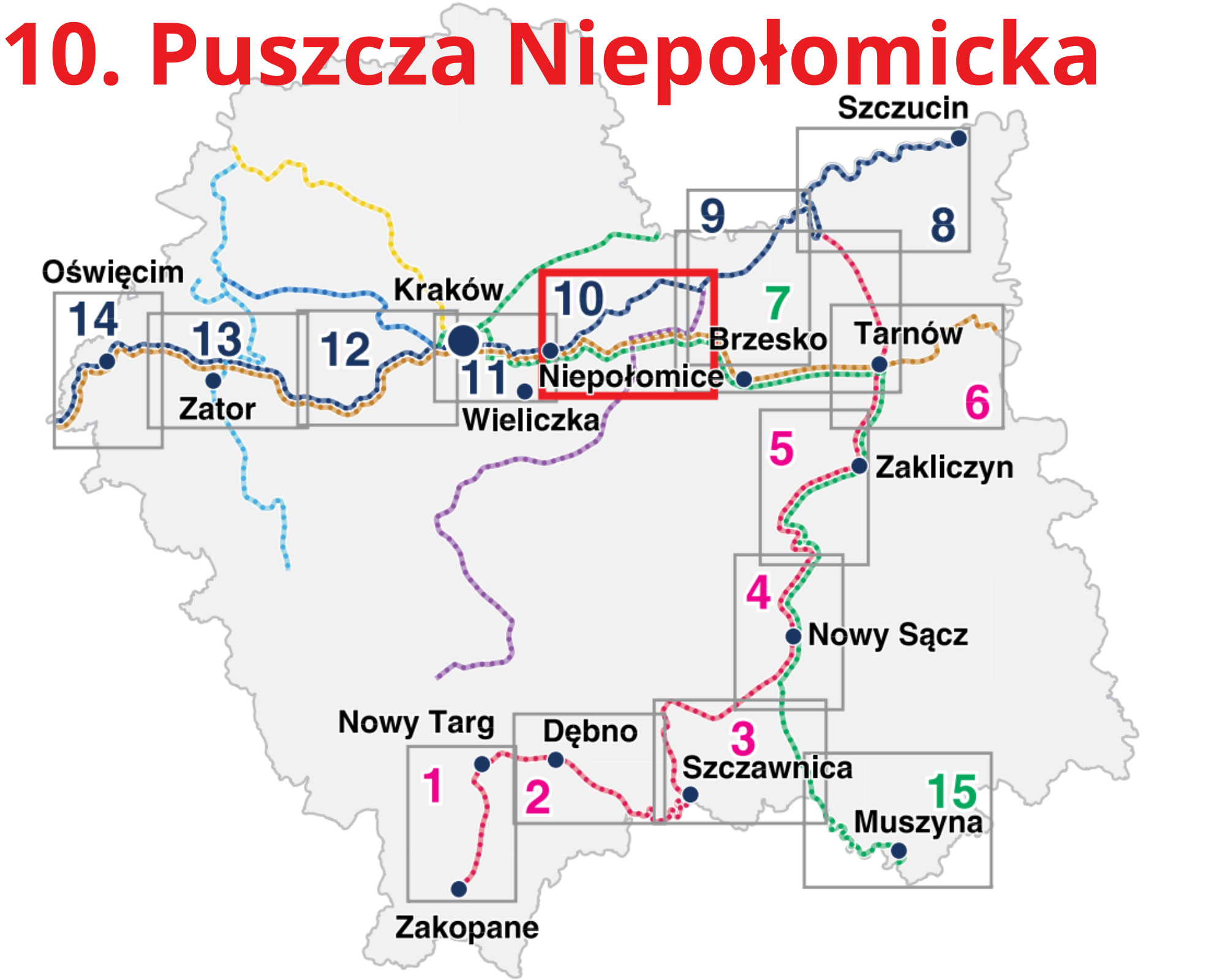 Mapa Małopolski